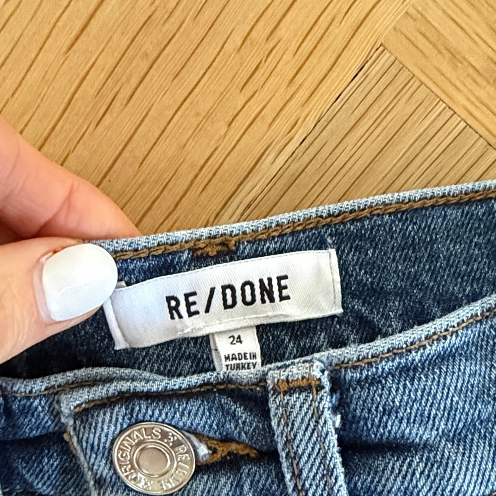 Re/Done Light Blue High-Rise Denim Jeans - Picture 2 of 5